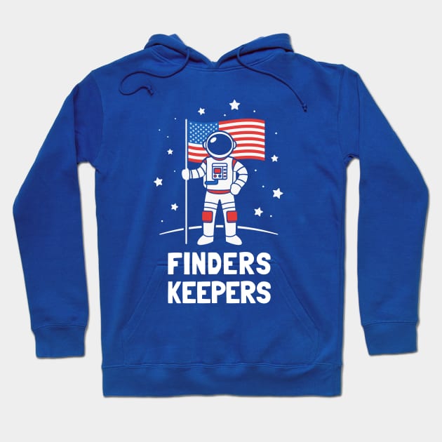 Finders Keepers: Astronaut Claims the Moon with an American Flag Hoodie by TwistedCharm